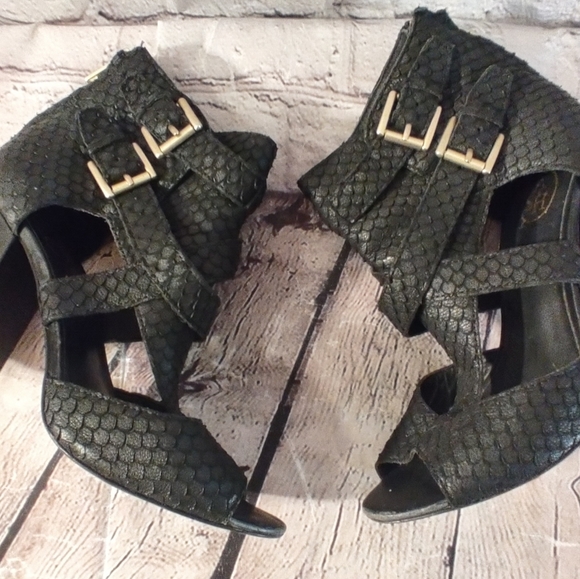 Ash Obsession Heel Sandals Black Shootie Open Toe Heels Size 38 - Picture 4 of 16